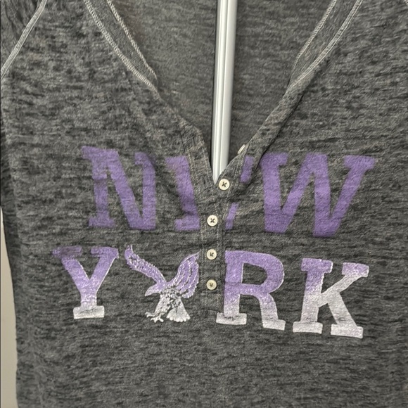 American Eagle Outfitters Gray Polo Fitted Long Sleeve Tee - Picture 2 of 5